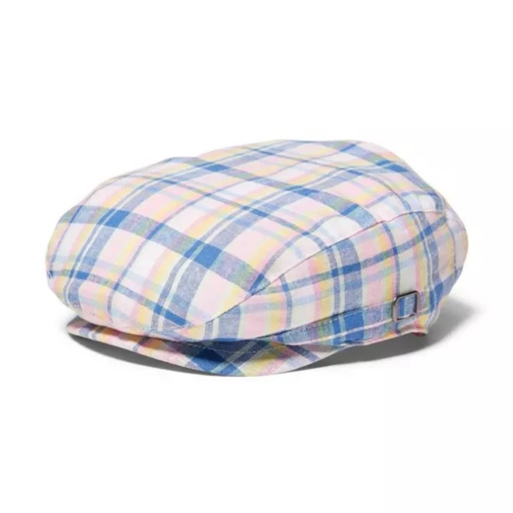 Janie and Jack Blue and Pink Plaid Newsboy Cap